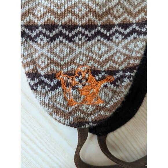True Religion Brown Nordic Wool Winter Beanie Hat Adult One Size - Picture 7 of 7